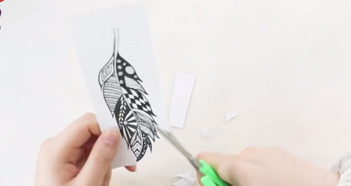 羽毛书签制作的方法