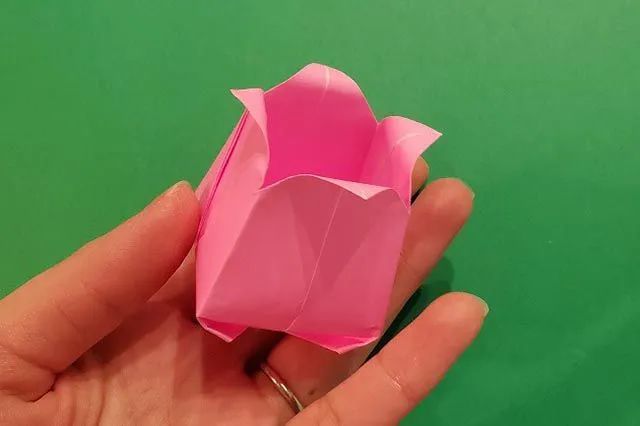 纸花的折法：立体郁金香的折法(步骤图解)