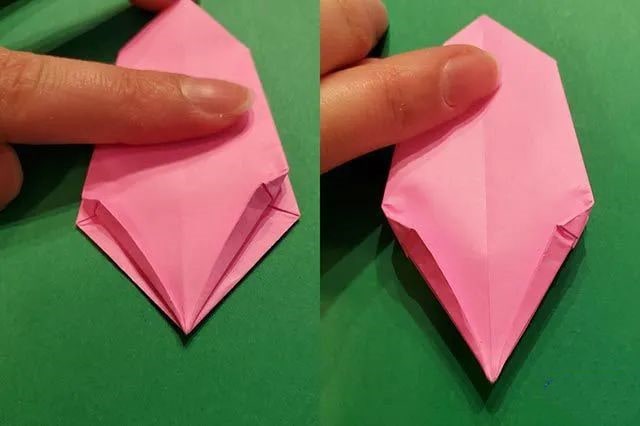 纸花的折法：立体郁金香的折法(步骤图解)