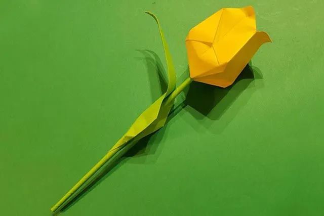 纸花的折法：立体郁金香的折法(步骤图解)