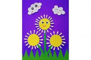 幼儿春天简单手工：棉签画花朵(步骤图解)