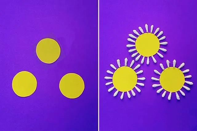 幼儿春天简单手工：棉签画花朵(步骤图解)