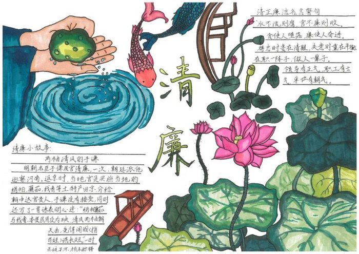 关于反腐倡廉的手抄报图片