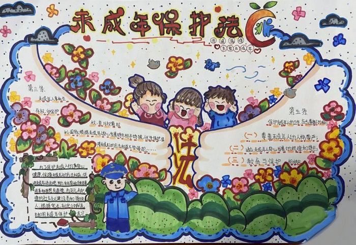 我为未成年人保护法代言手抄报