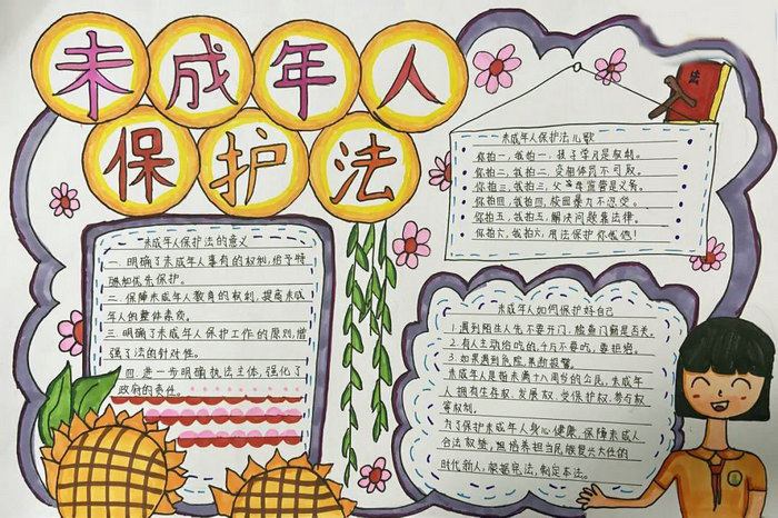 我为未成年人保护法代言手抄报