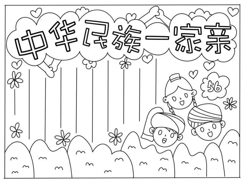 中华民族一家亲民族团结手抄报教程
