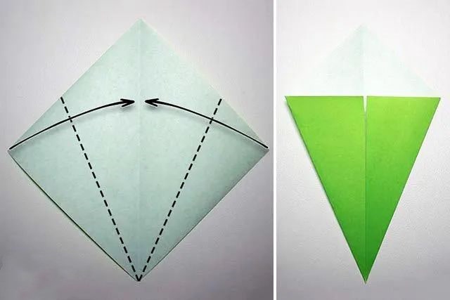 幼儿简单折纸：怎么折纸小草(步骤图解)