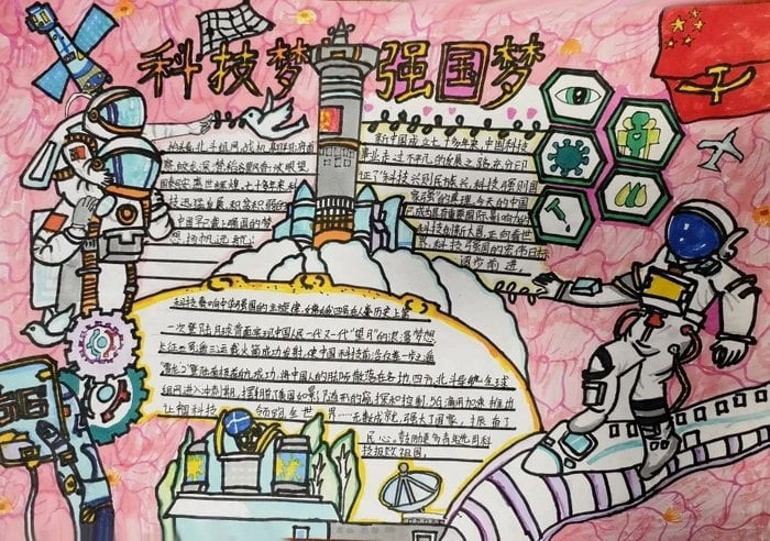 科技筑梦创新未来手抄报图片