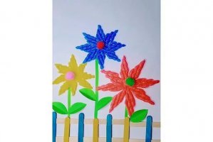 泡沫网废物利用手工制作花朵