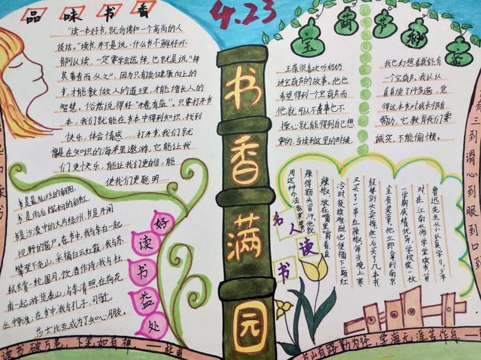 世界读书日手抄报图片简单及内容