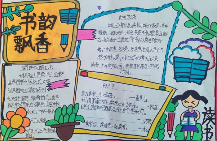 世界读书日手抄报图片简单及内容