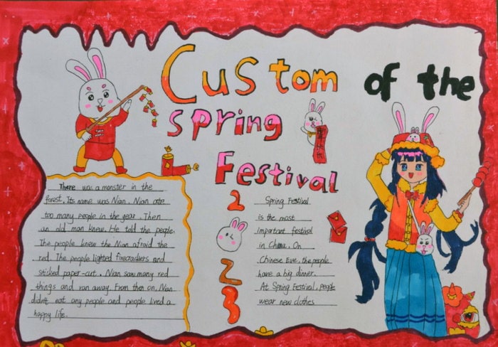 中国传统文化英语手抄报图片