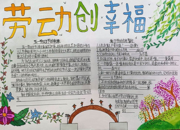 劳动最光荣手抄报图片简单版