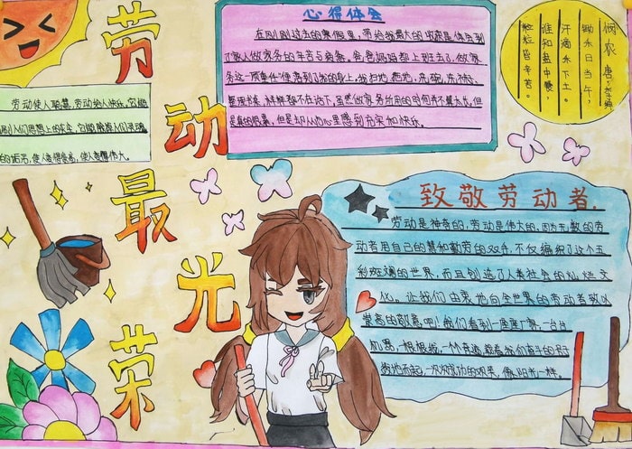五一劳动节手抄报图片简单漂亮一等奖