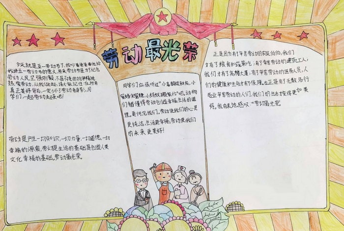 五一劳动节手抄报图片简单漂亮一等奖