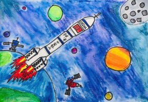 中国航天日绘画（精选4张）