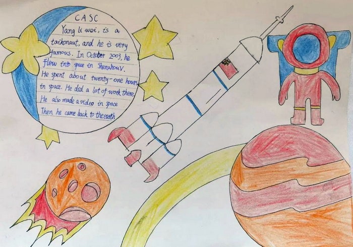 中国航天日英语手抄报