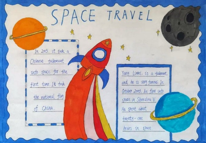 中国航天日英语手抄报