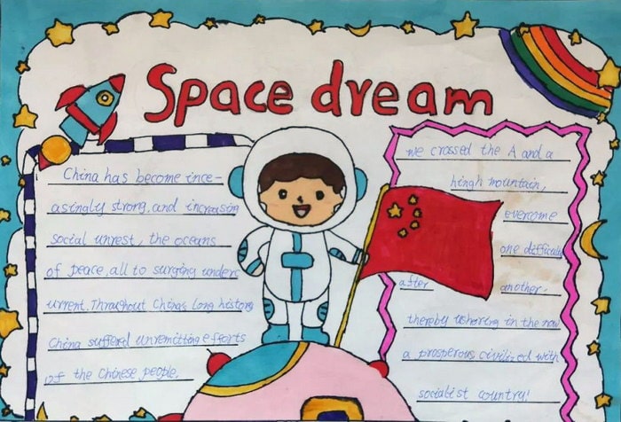 中国航天日英语手抄报