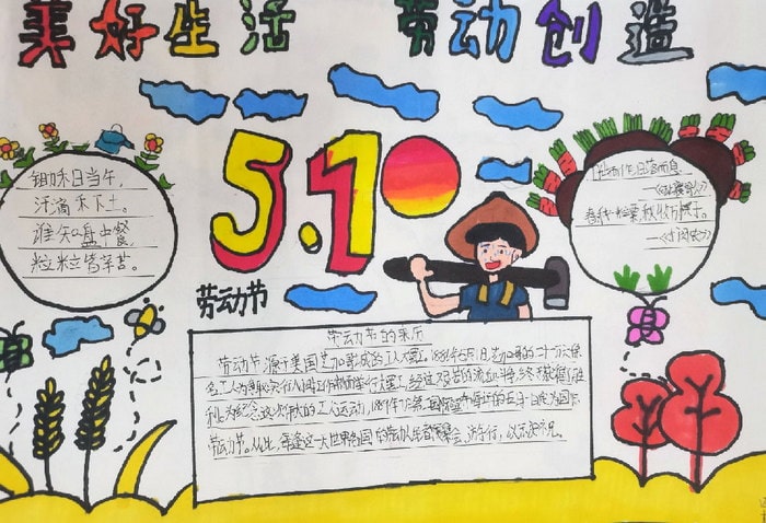 美好未来劳动创造手抄报图片
