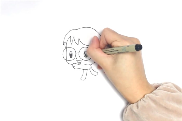 卡通哈利波特简笔画图片教程