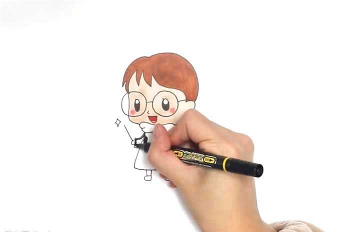 卡通哈利波特简笔画图片教程