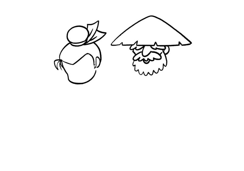 成语故事刻舟求剑简笔画图片教程