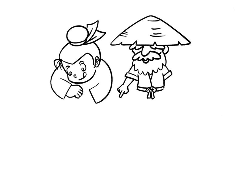 成语故事刻舟求剑简笔画图片教程