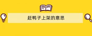赶鸭子上架的意思