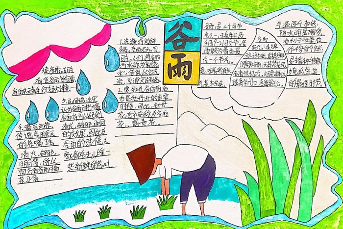 二十四节气谷雨手抄报图片简单好看