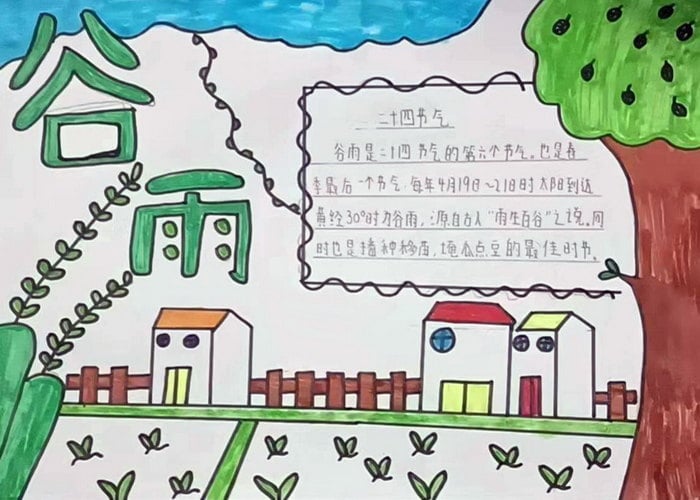 二十四节气谷雨手抄报图片简单好看