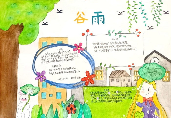 二十四节气谷雨手抄报图片简单好看