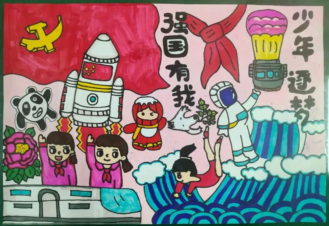 “强国有我 少年逐梦”主题绘画作品