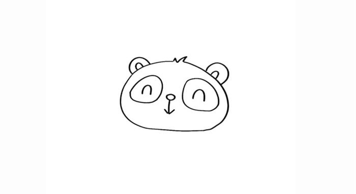 可爱的熊猫简笔画怎么画