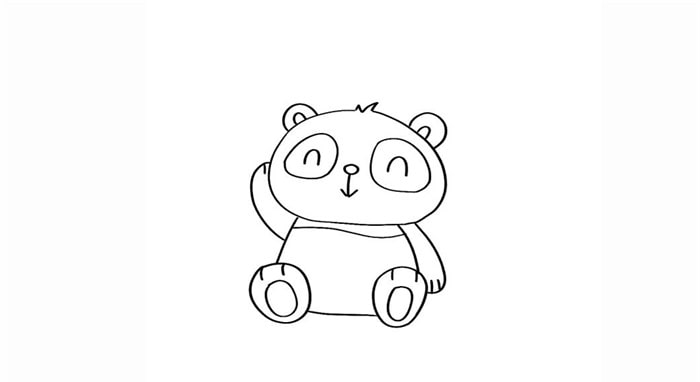 可爱的熊猫简笔画怎么画