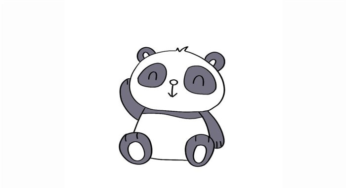 可爱的熊猫简笔画怎么画