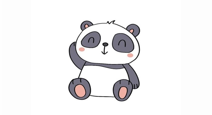 可爱的熊猫简笔画怎么画