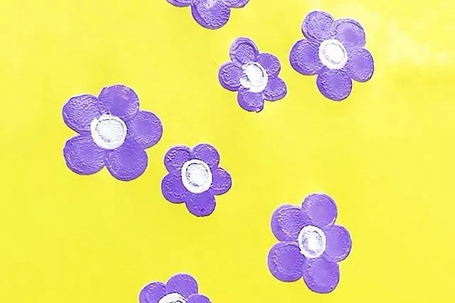 幼儿印画春天：怎么用海绵画小花(步骤图解)