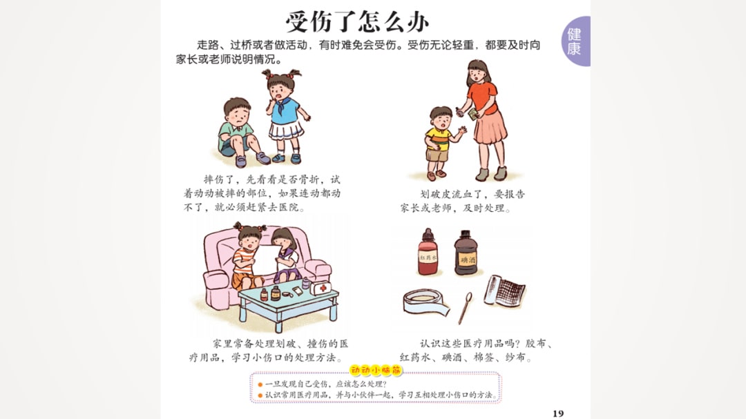 幼儿园大班健康教案：受伤了怎么办