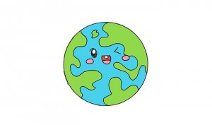 可爱的地球简笔画图片教程