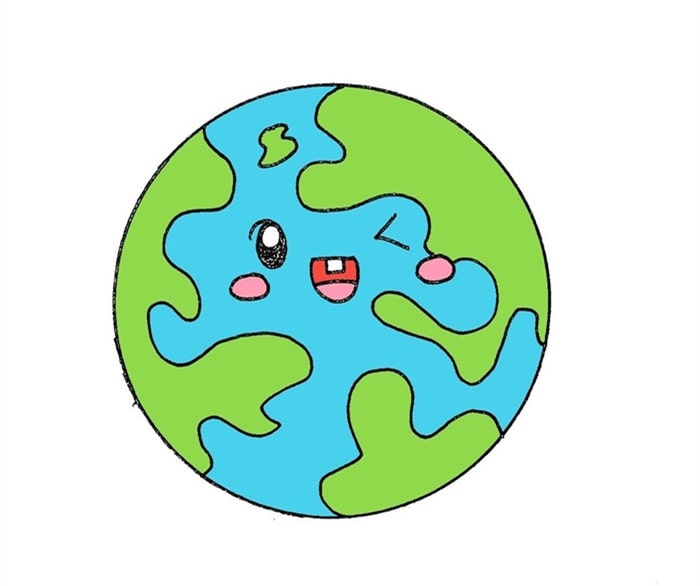 可爱的地球简笔画图片教程