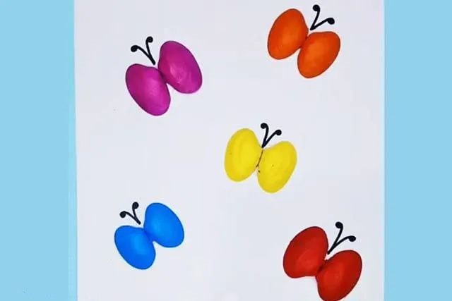 花蛤壳废物利用手工制作粘贴画蝴蝶(步骤图解)