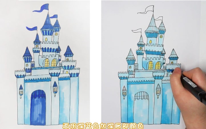 冰雪奇缘城堡简笔画图片教程