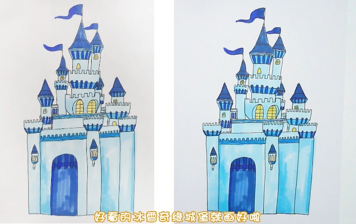 冰雪奇缘城堡简笔画图片教程