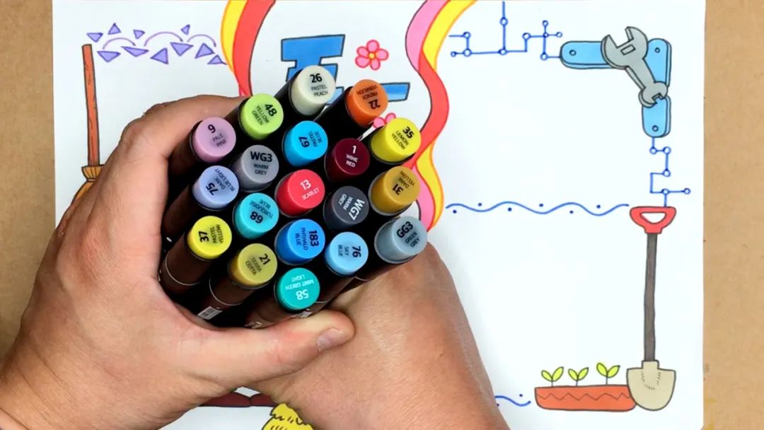 五一劳动节手抄报模板图片怎么画