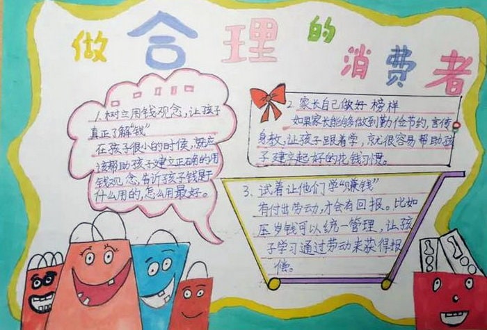 合理消费手抄报图片及内容