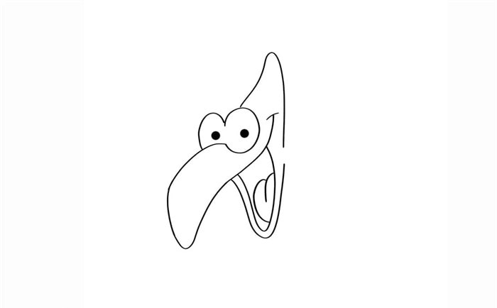 翼龙简笔画图片教程