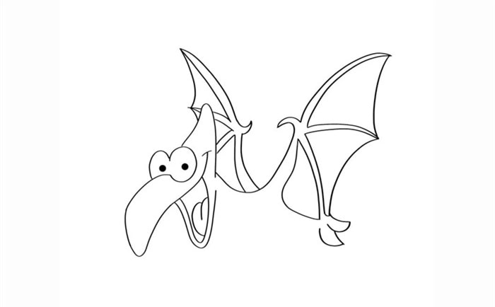 翼龙简笔画图片教程