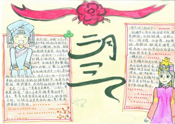 民族团结主题教育手抄报图片