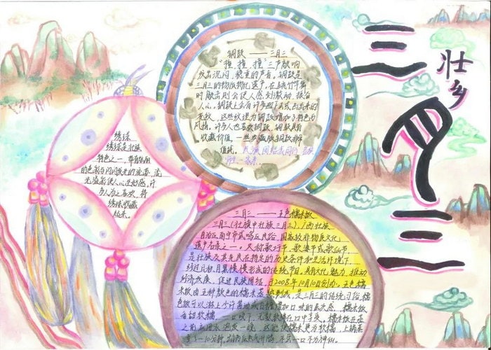 民族团结主题教育手抄报图片